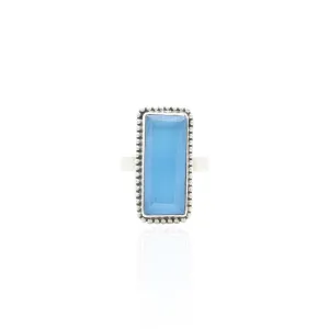 Silver Sky Rectangle Shape Ring