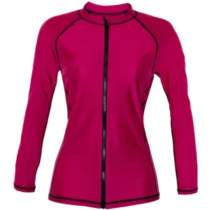 SOLD OUT - Essentials Women's UV Zip Front Rashguard (Aubergine)