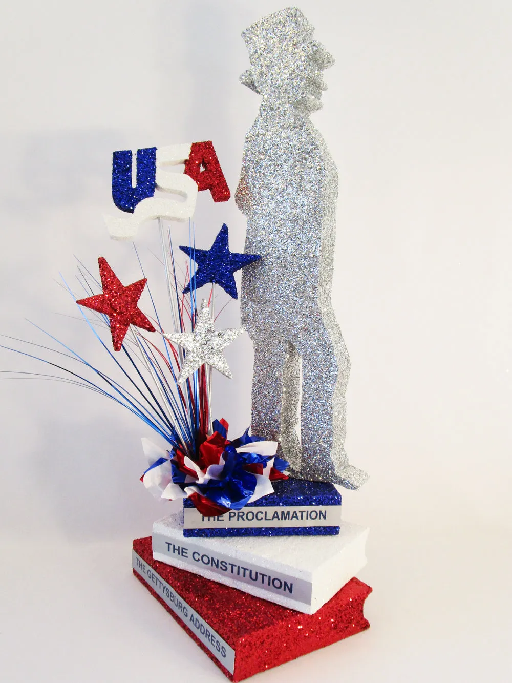 Styrofoam Lincoln with Hat Cutout