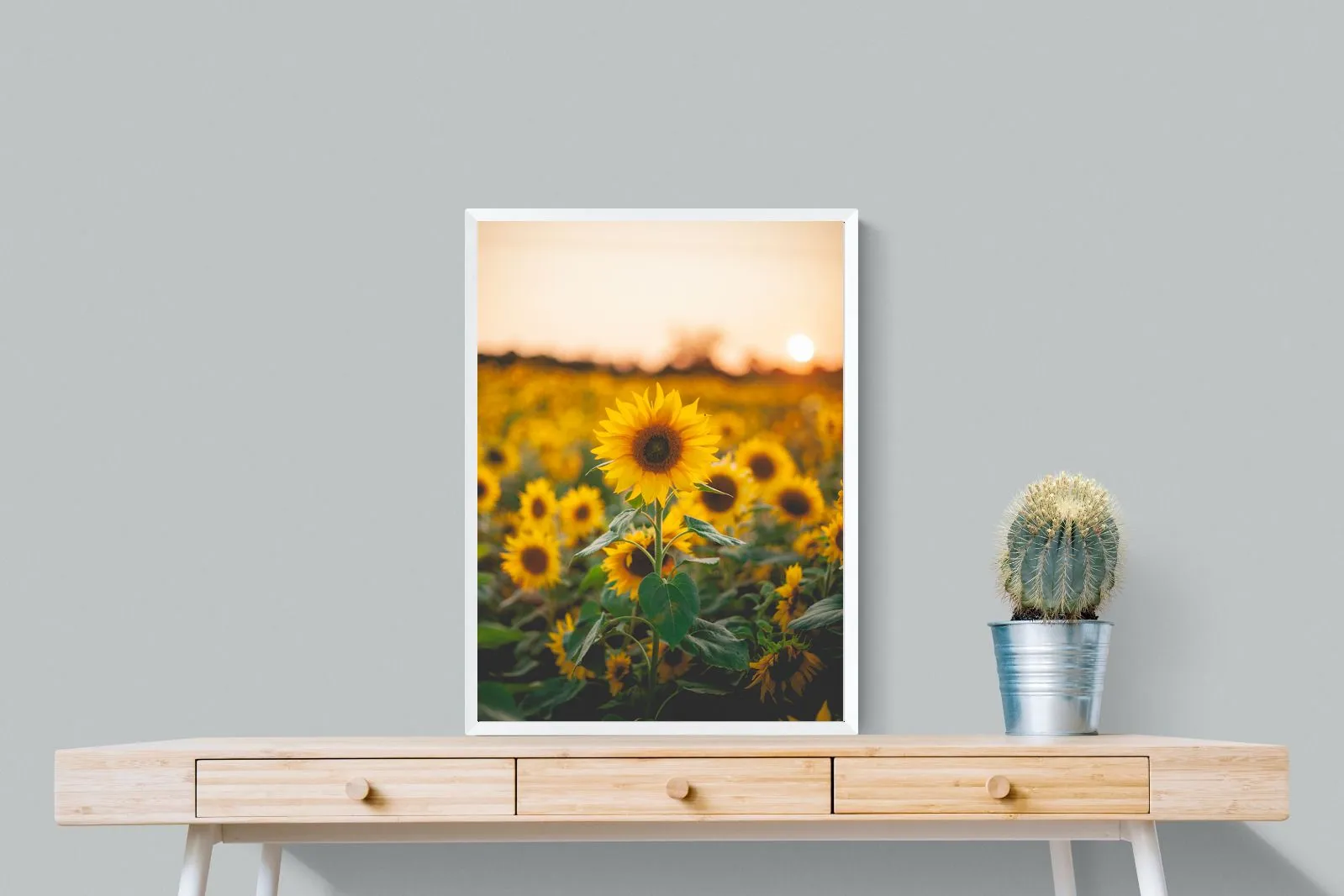 Sunflowers at Sunset