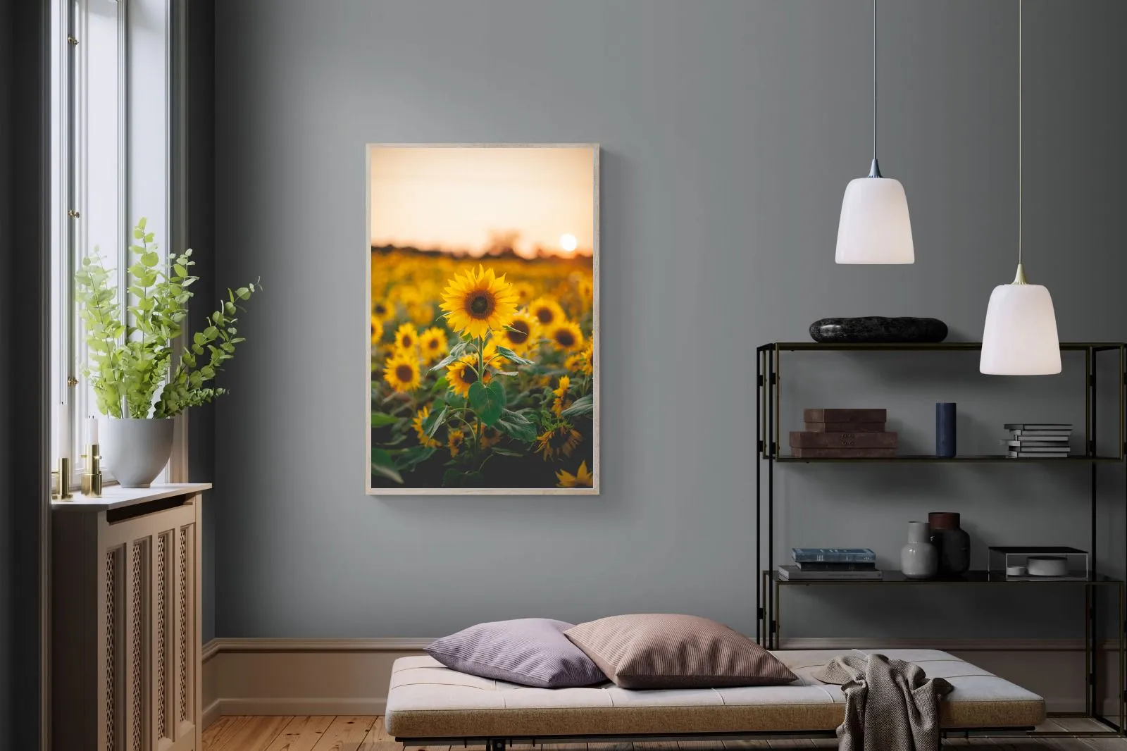 Sunflowers at Sunset