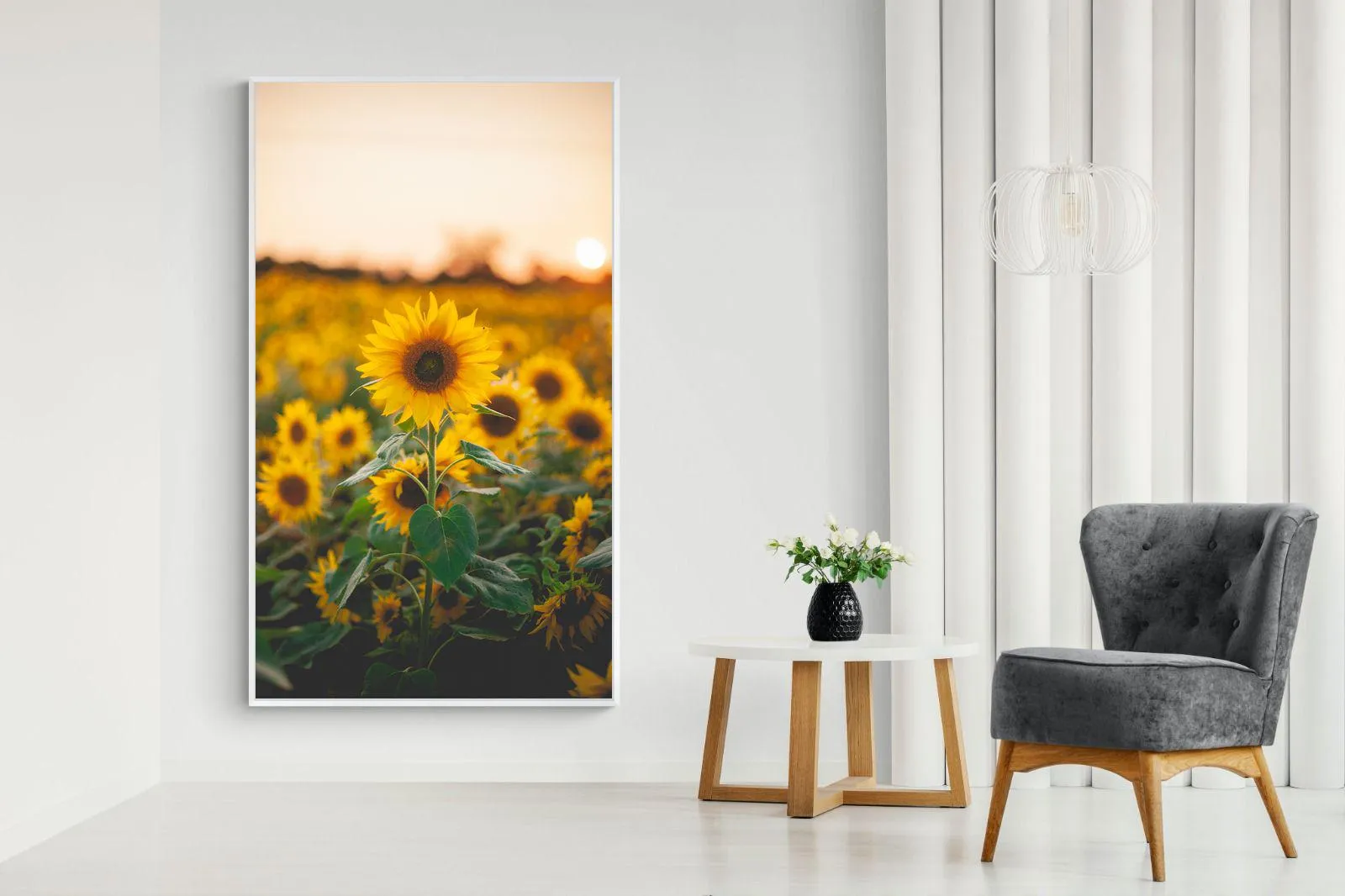 Sunflowers at Sunset