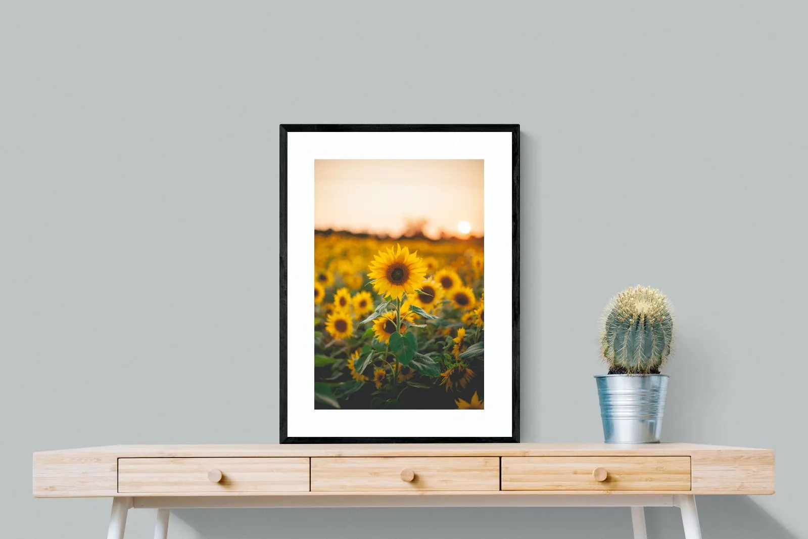 Sunflowers at Sunset