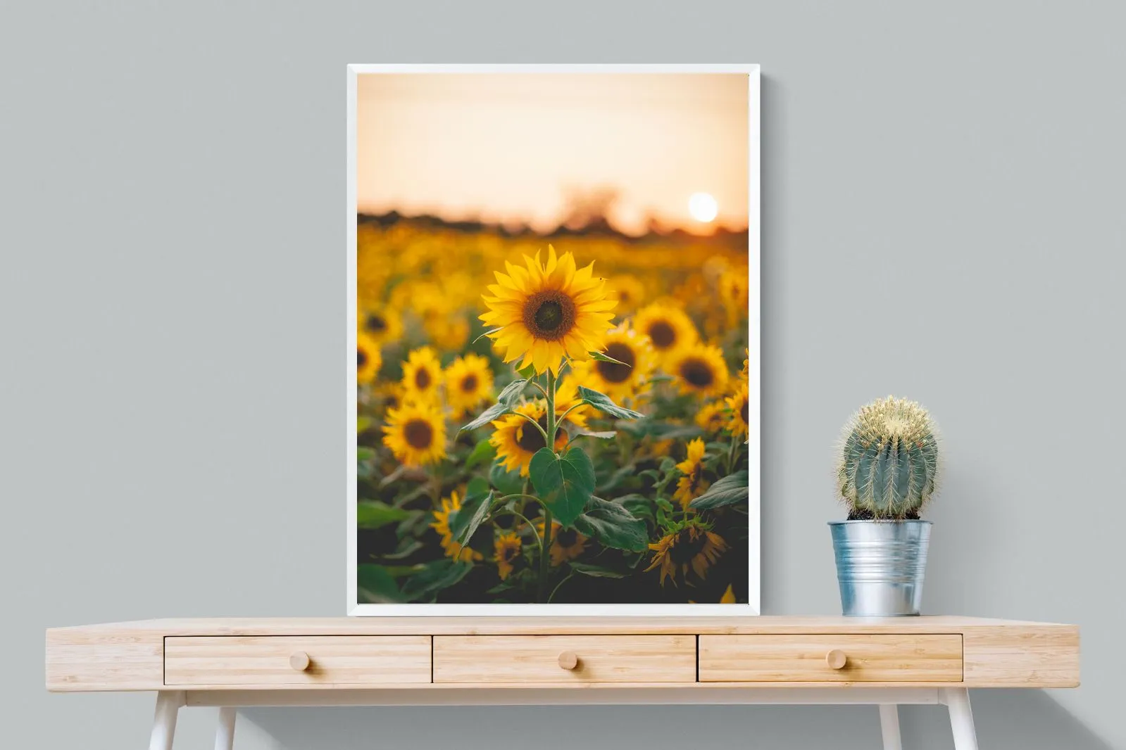 Sunflowers at Sunset