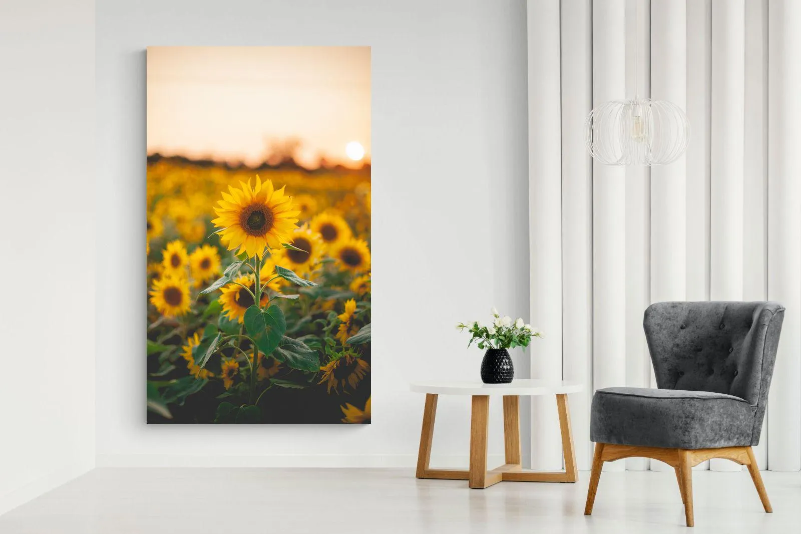 Sunflowers at Sunset