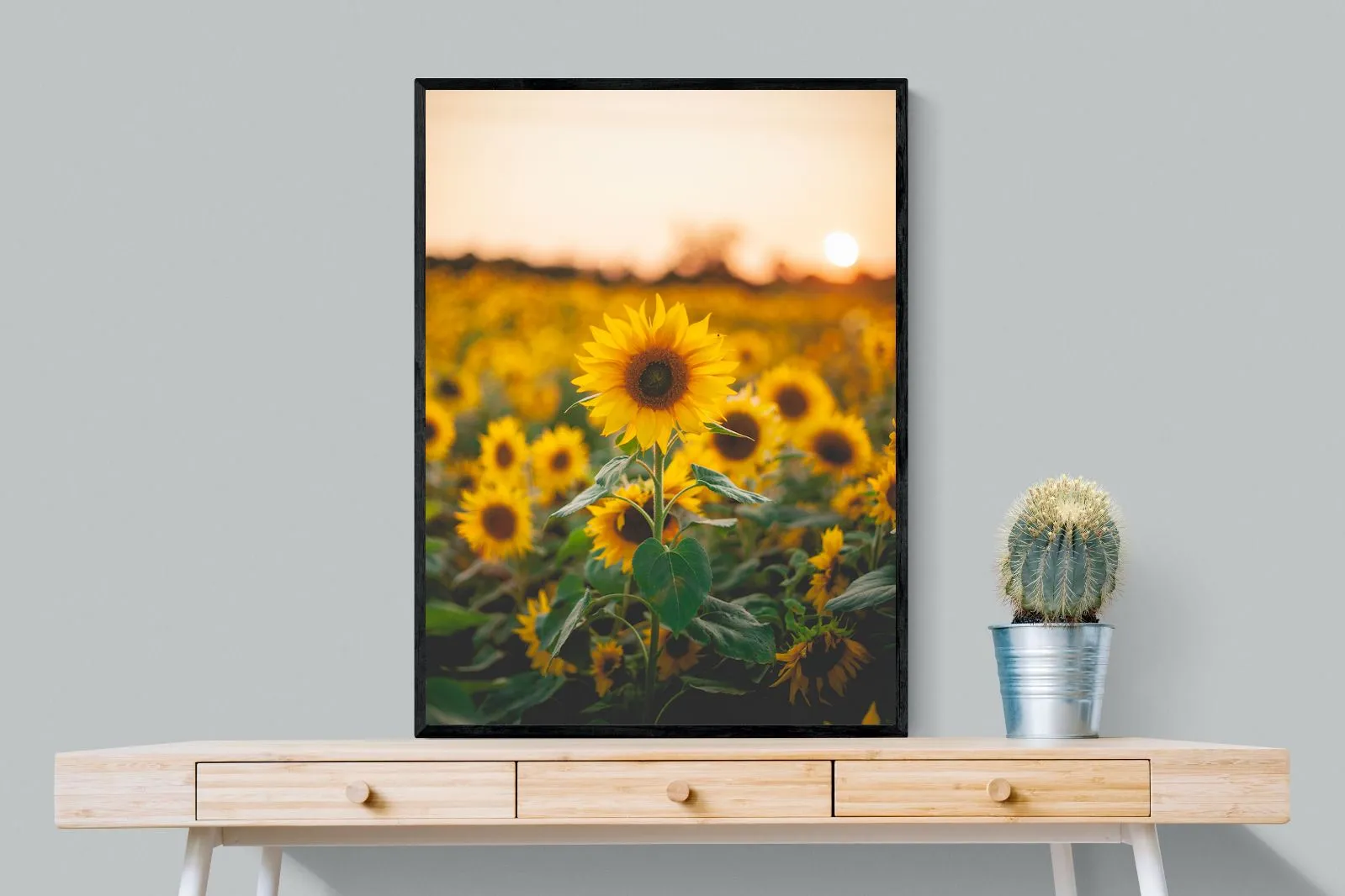Sunflowers at Sunset