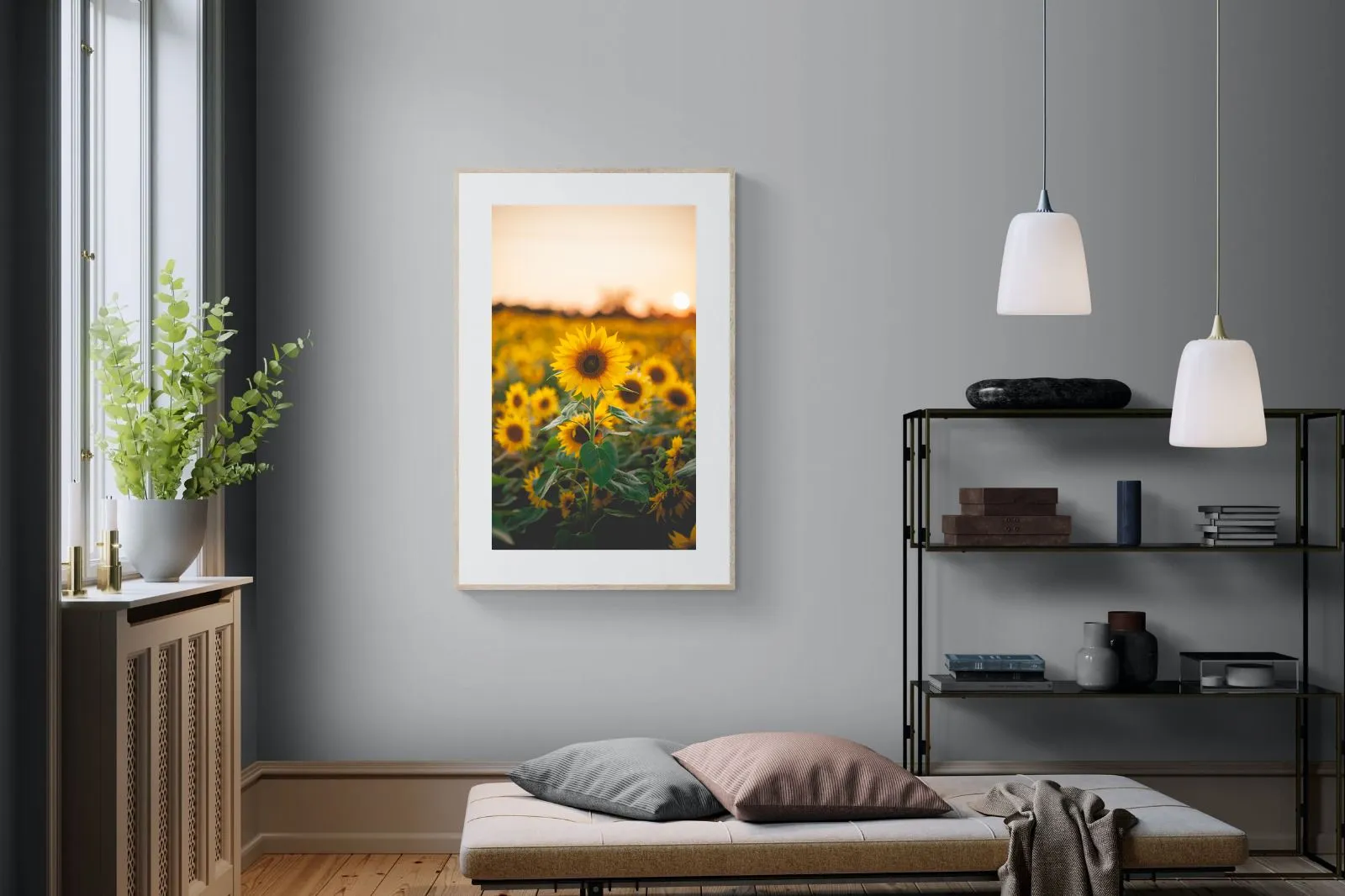 Sunflowers at Sunset