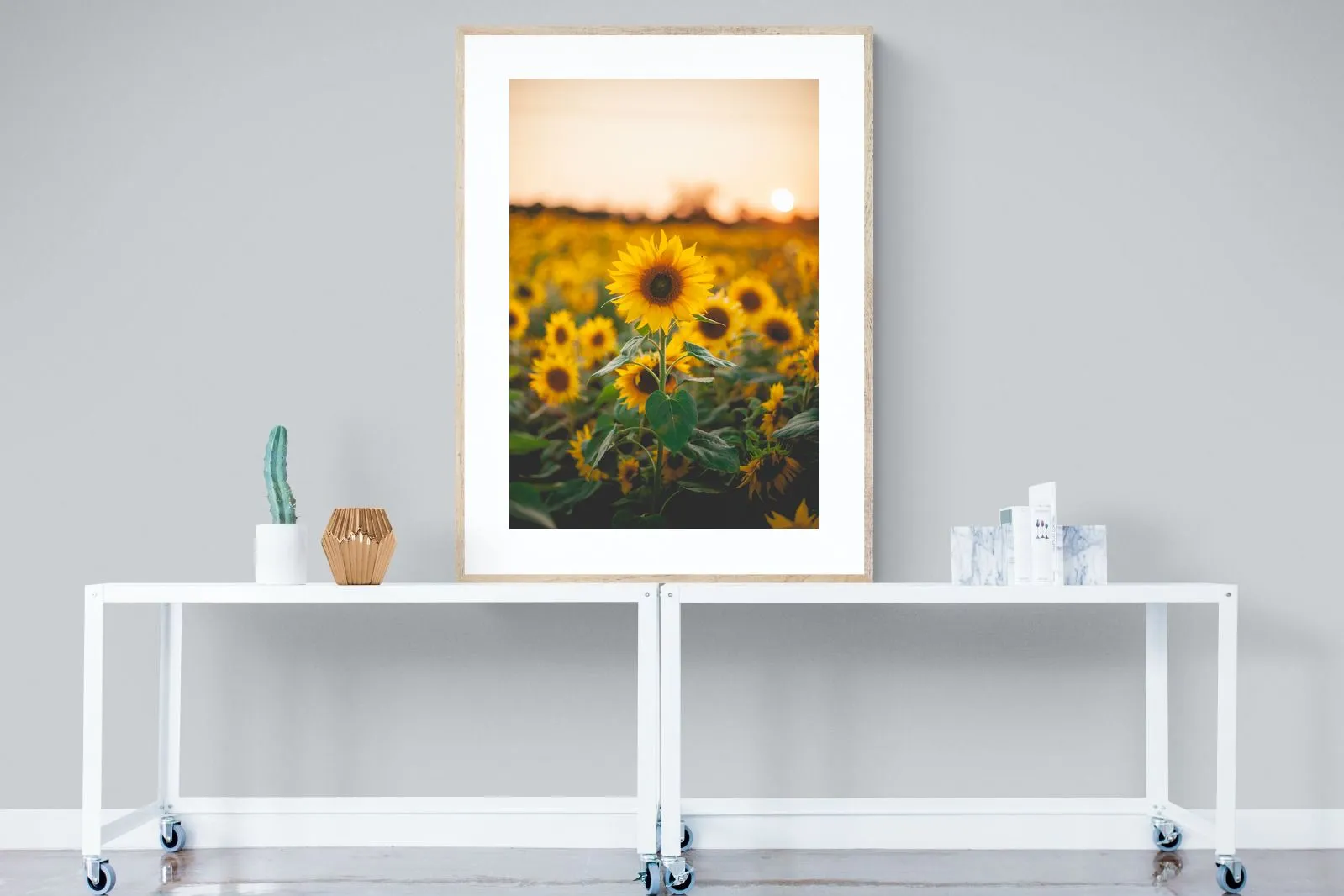 Sunflowers at Sunset
