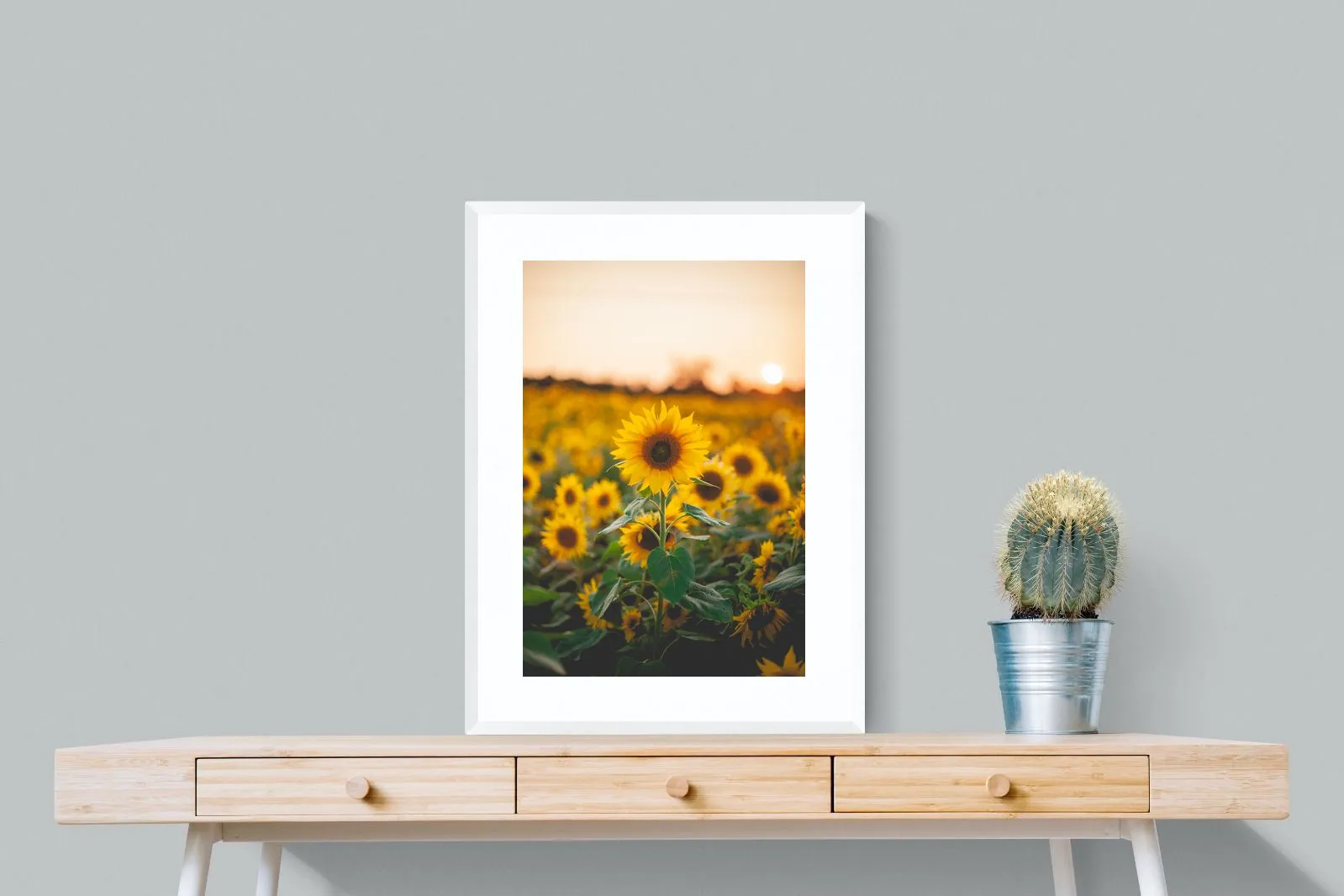 Sunflowers at Sunset