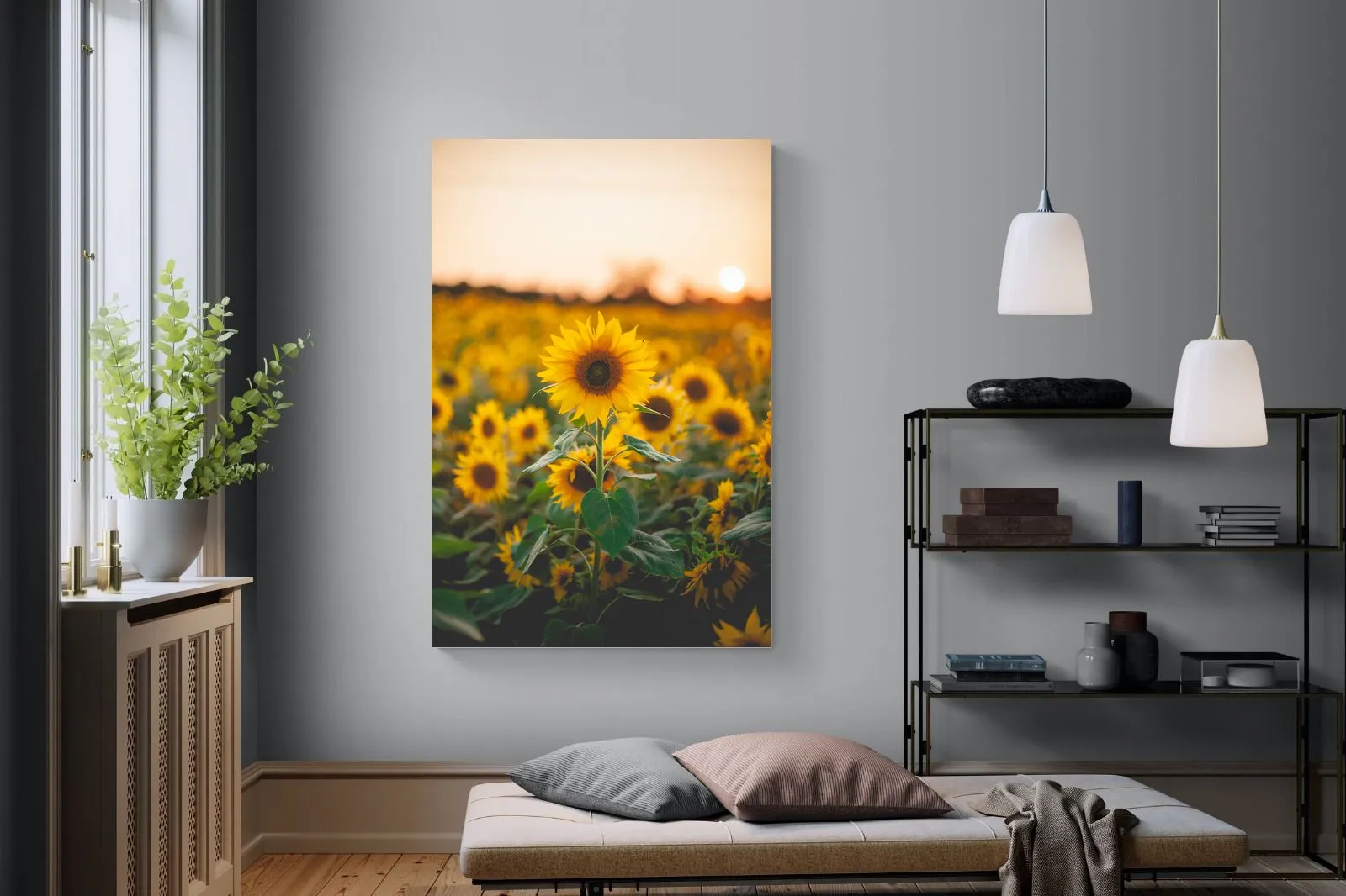 Sunflowers at Sunset