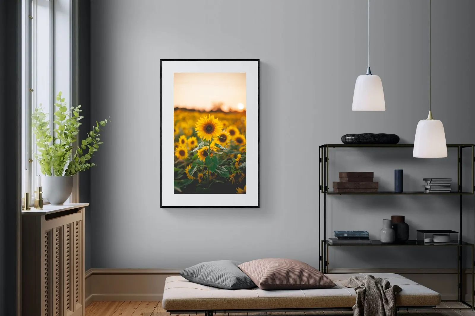 Sunflowers at Sunset