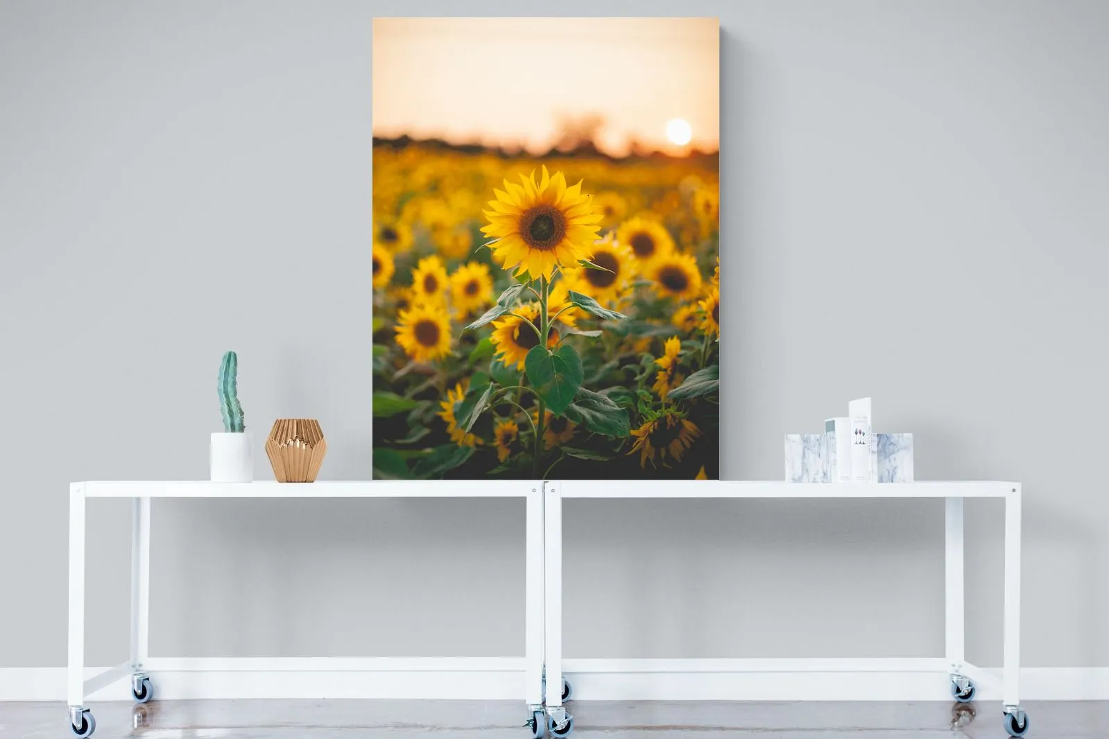 Sunflowers at Sunset