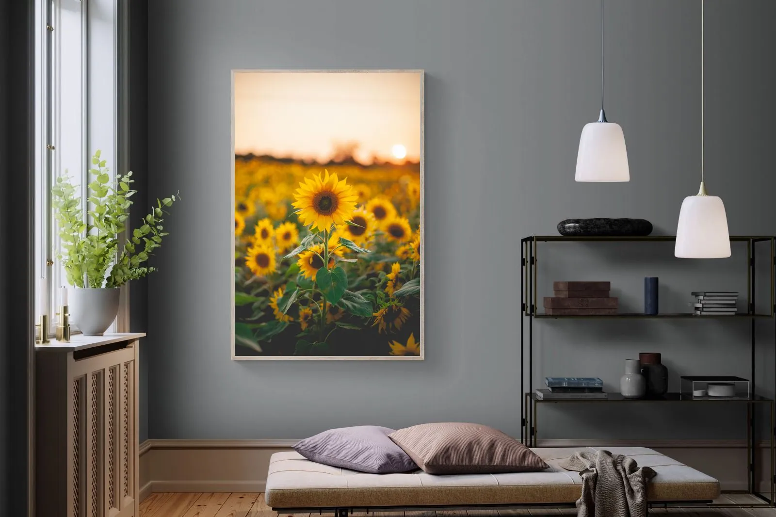 Sunflowers at Sunset