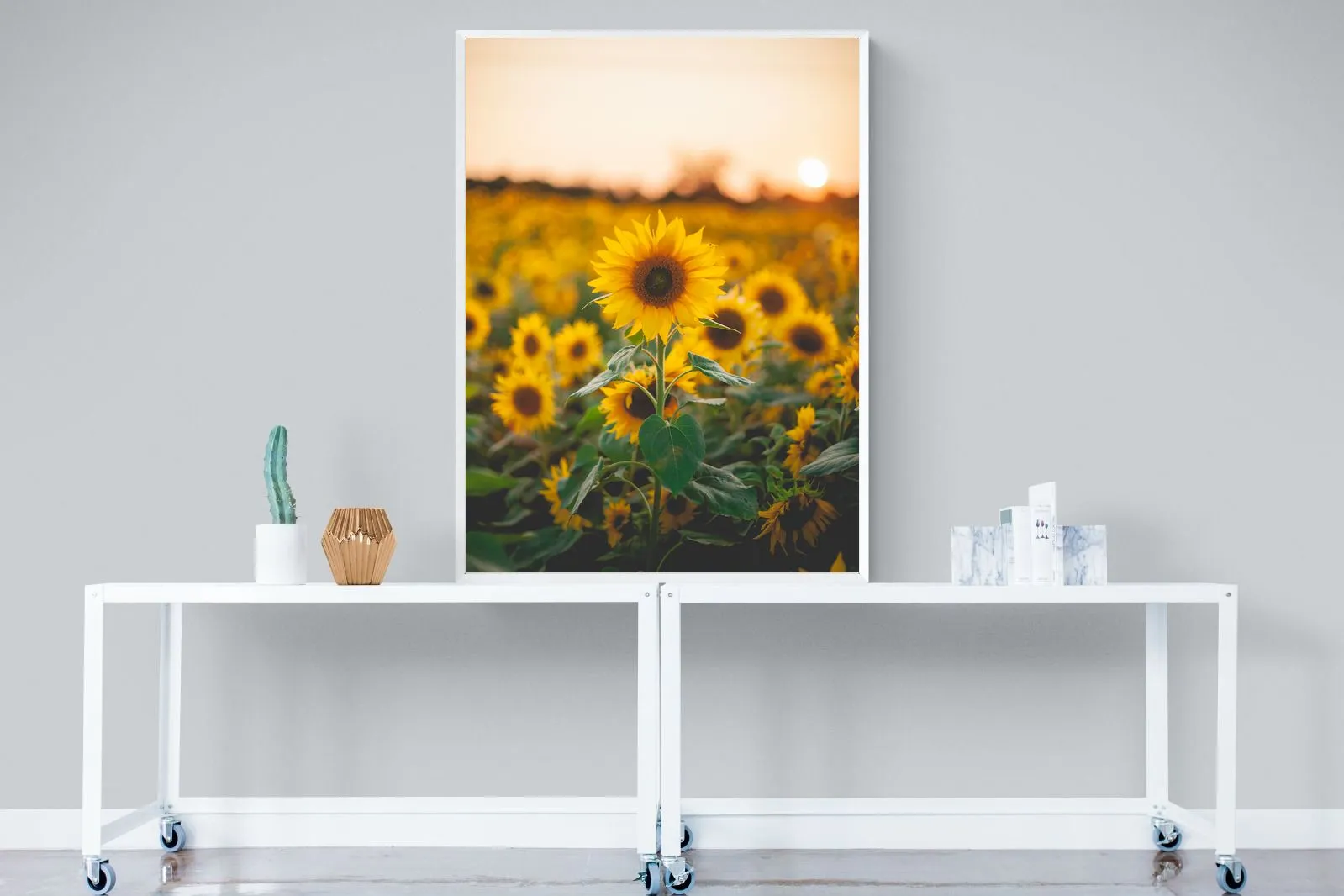 Sunflowers at Sunset