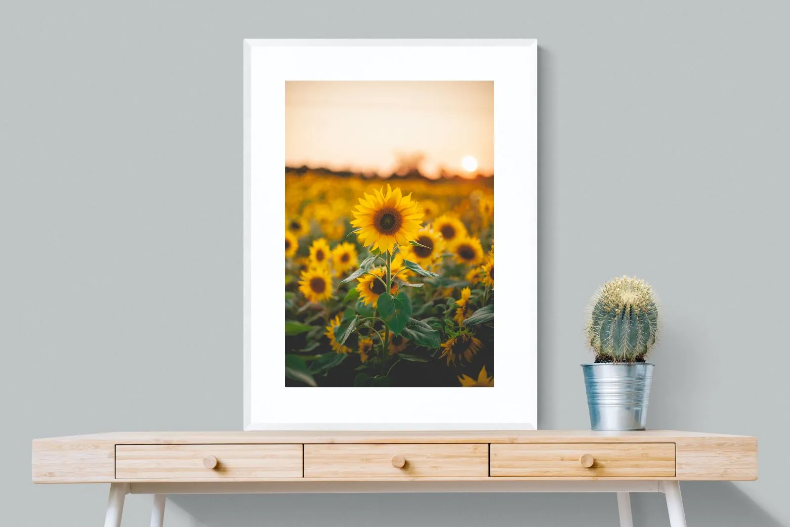 Sunflowers at Sunset