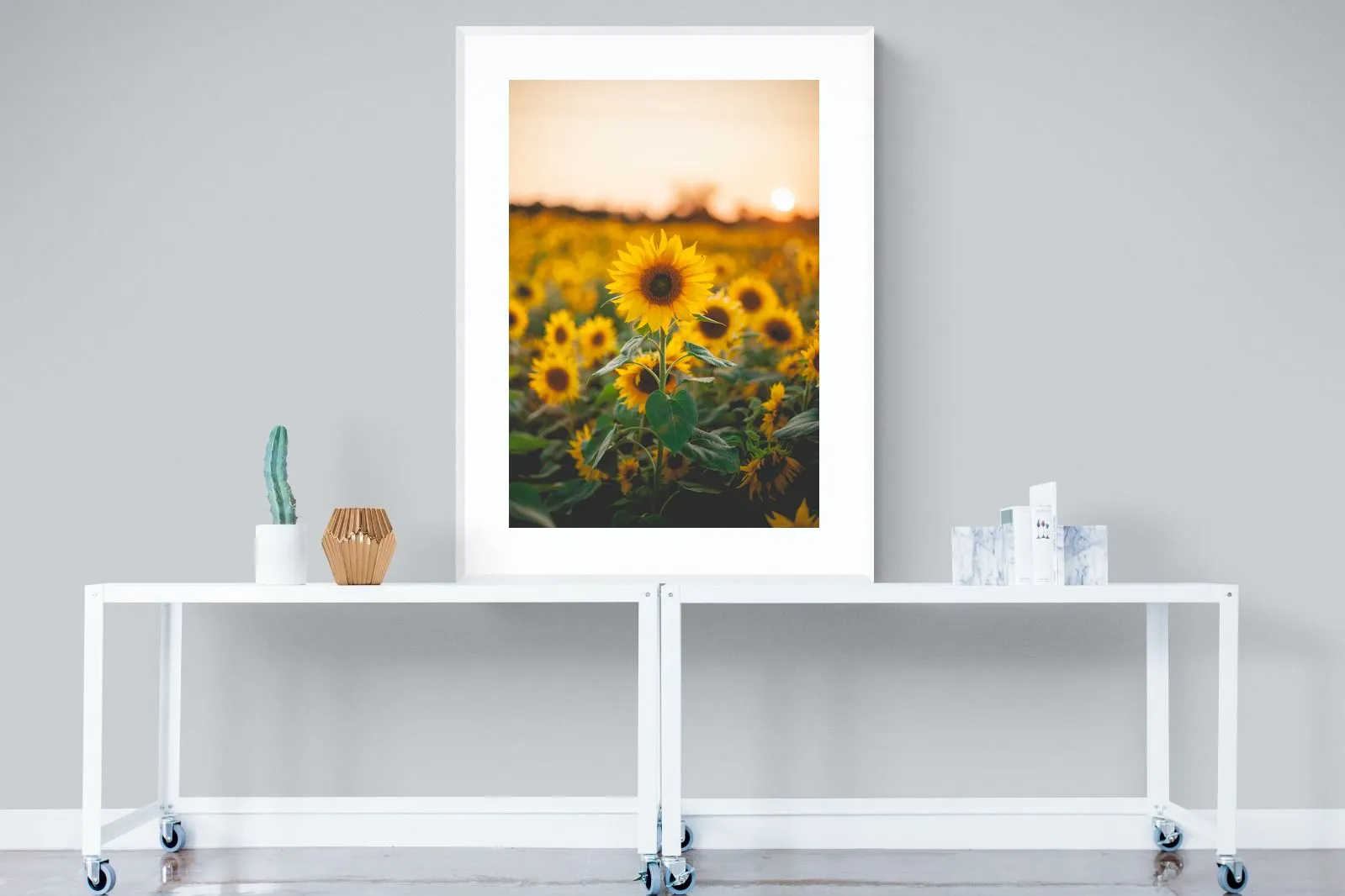 Sunflowers at Sunset
