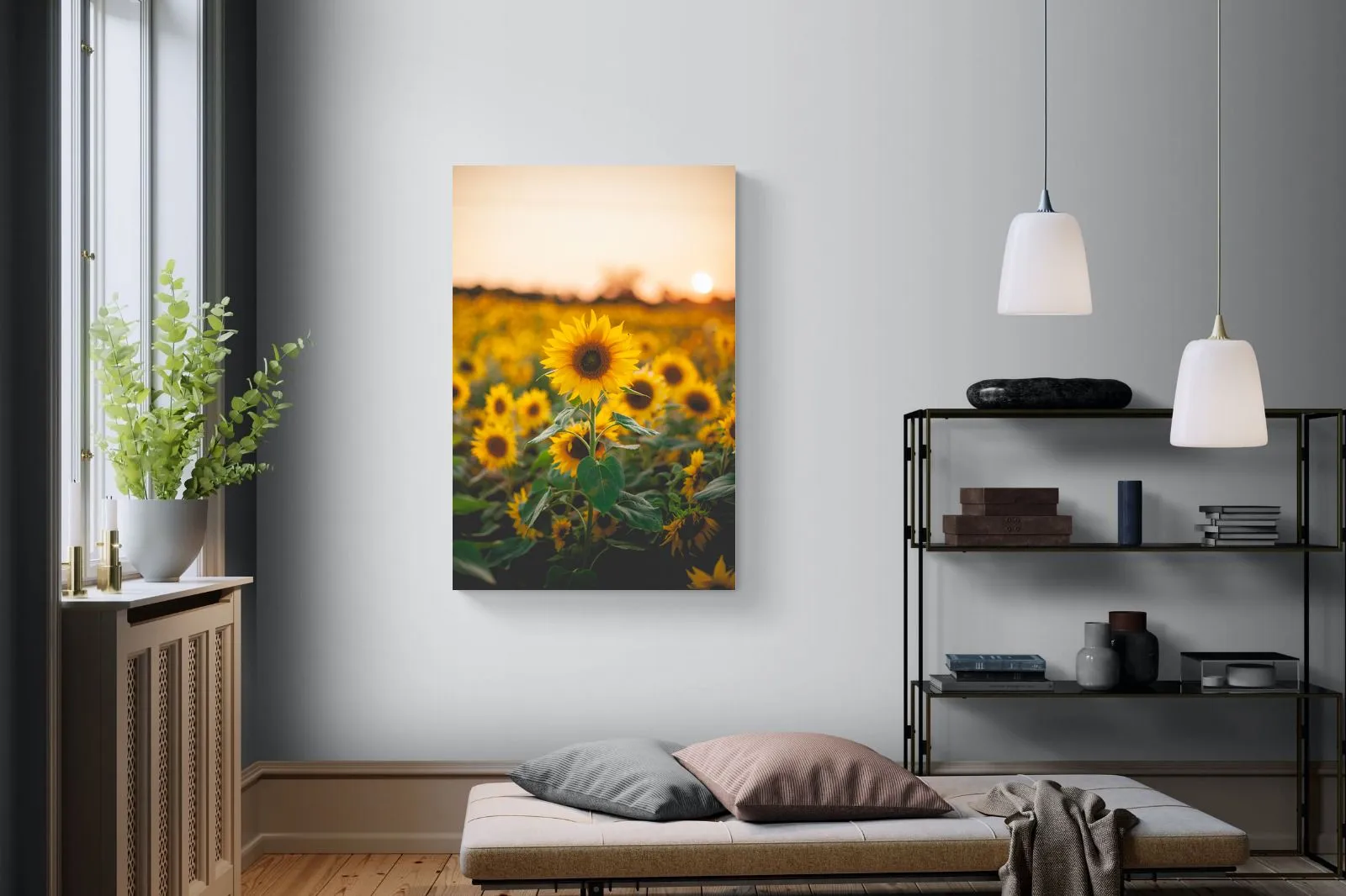 Sunflowers at Sunset