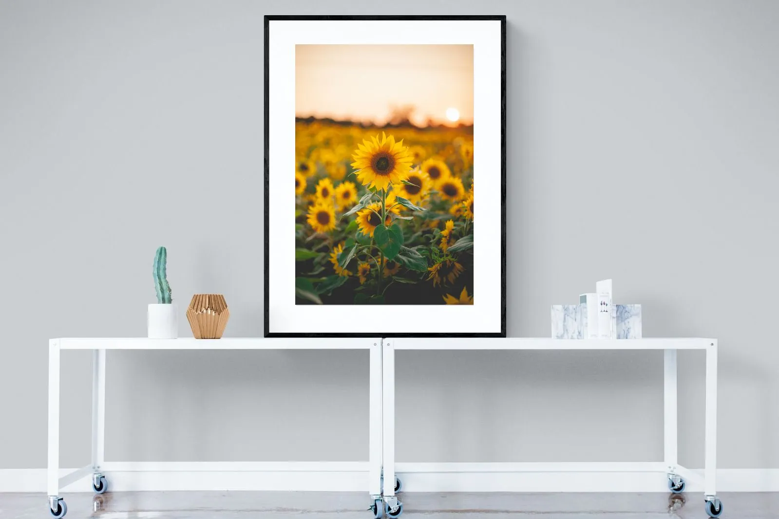 Sunflowers at Sunset