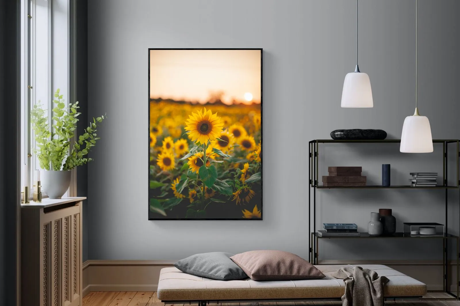 Sunflowers at Sunset
