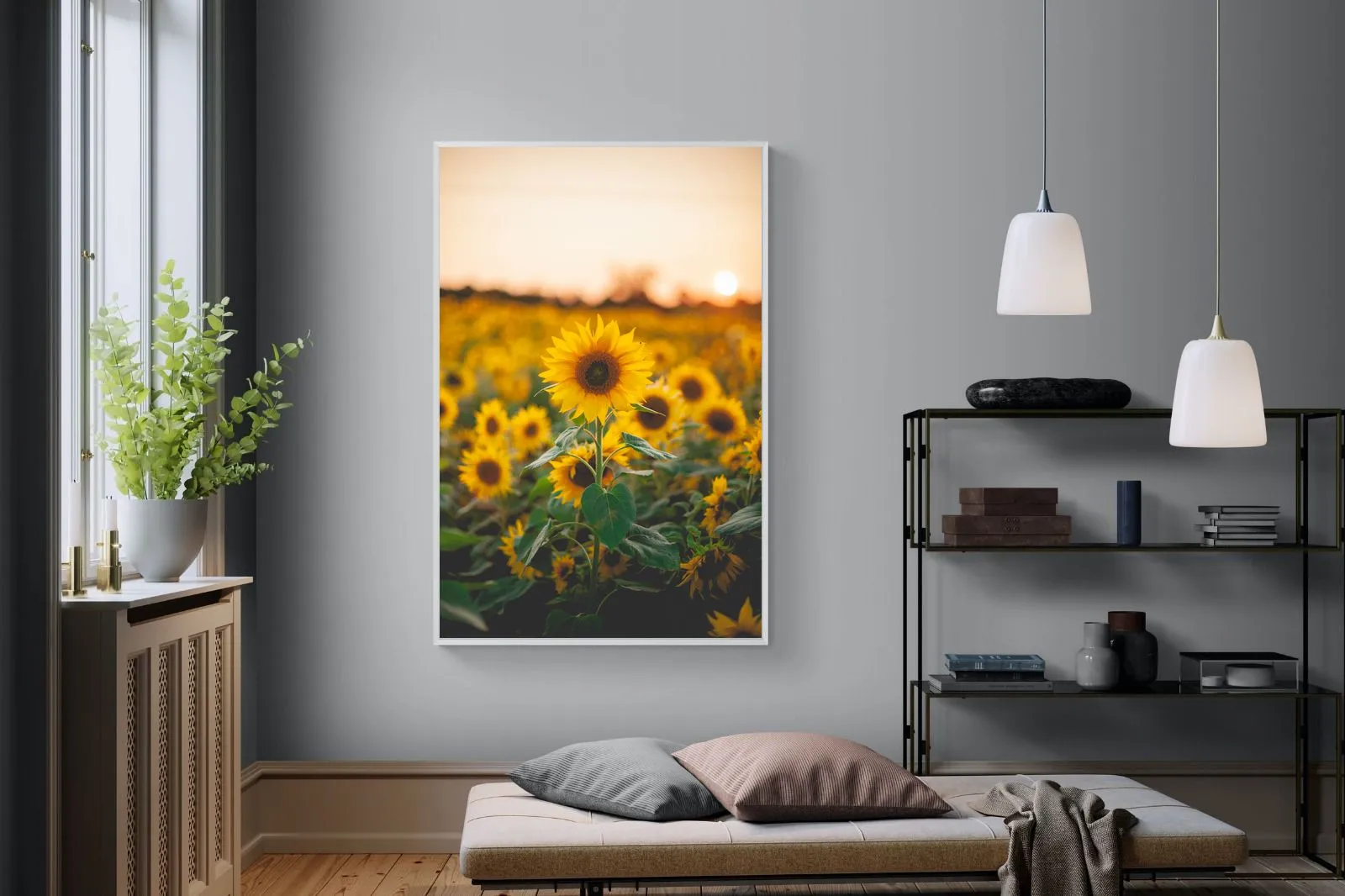 Sunflowers at Sunset