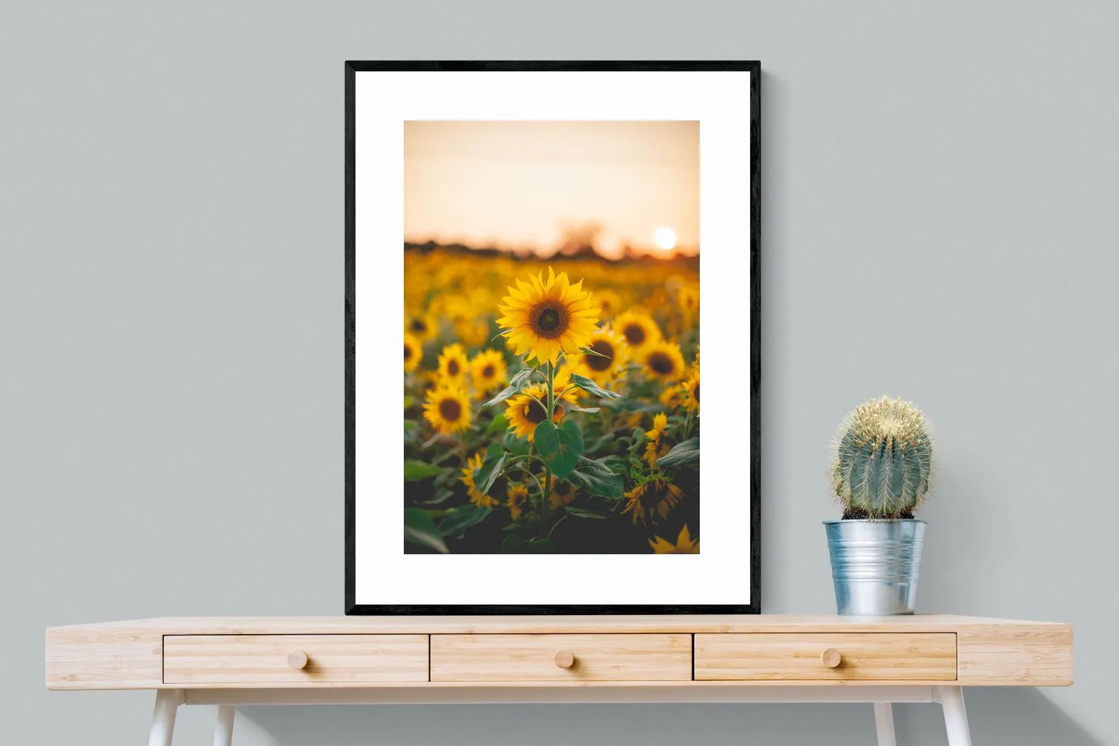 Sunflowers at Sunset
