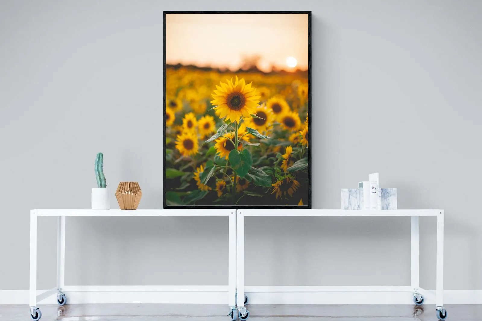 Sunflowers at Sunset