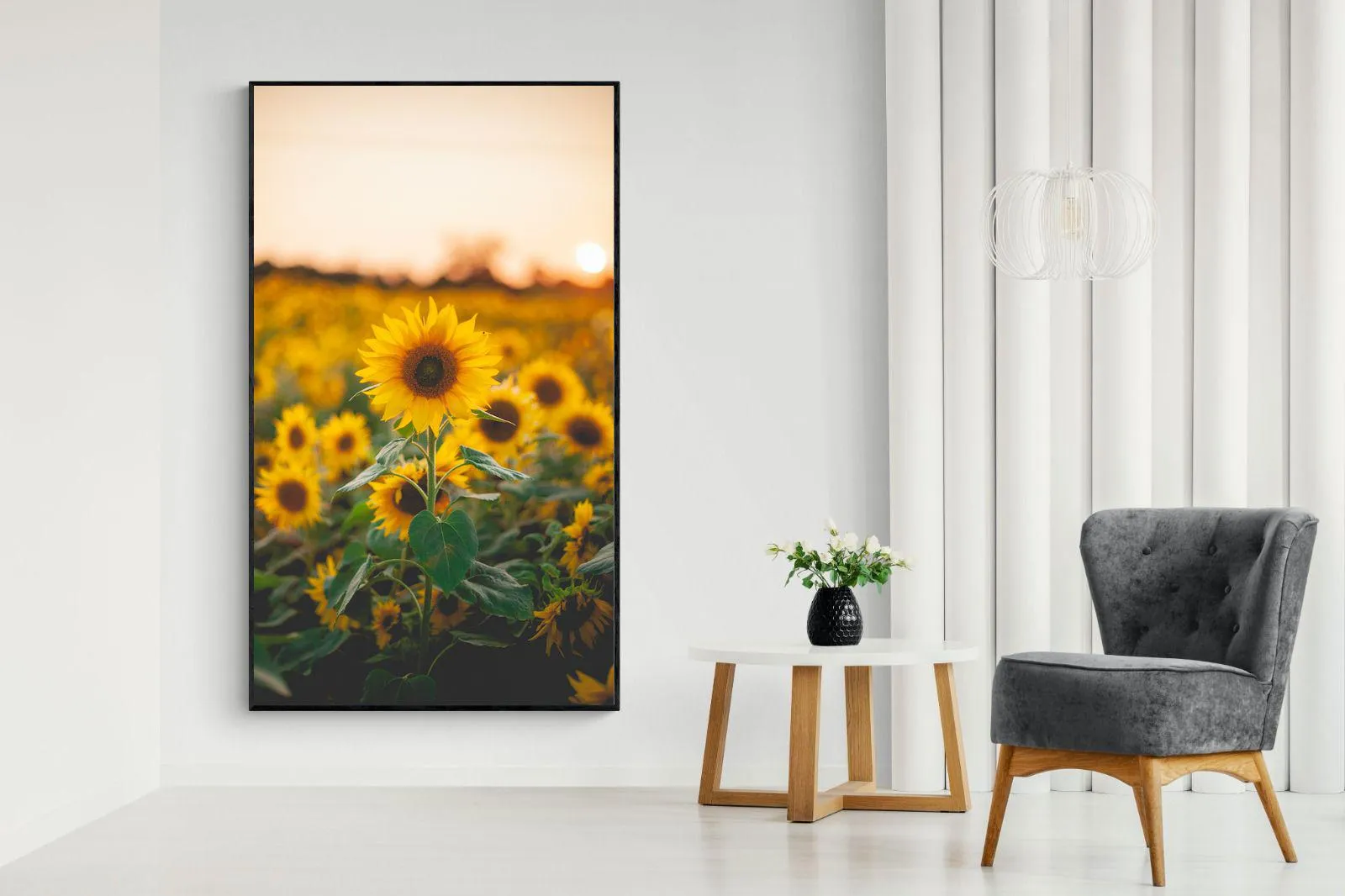 Sunflowers at Sunset