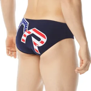 TYR - Men’s Americana Training Racer Swimsuit - Red/White/Blue