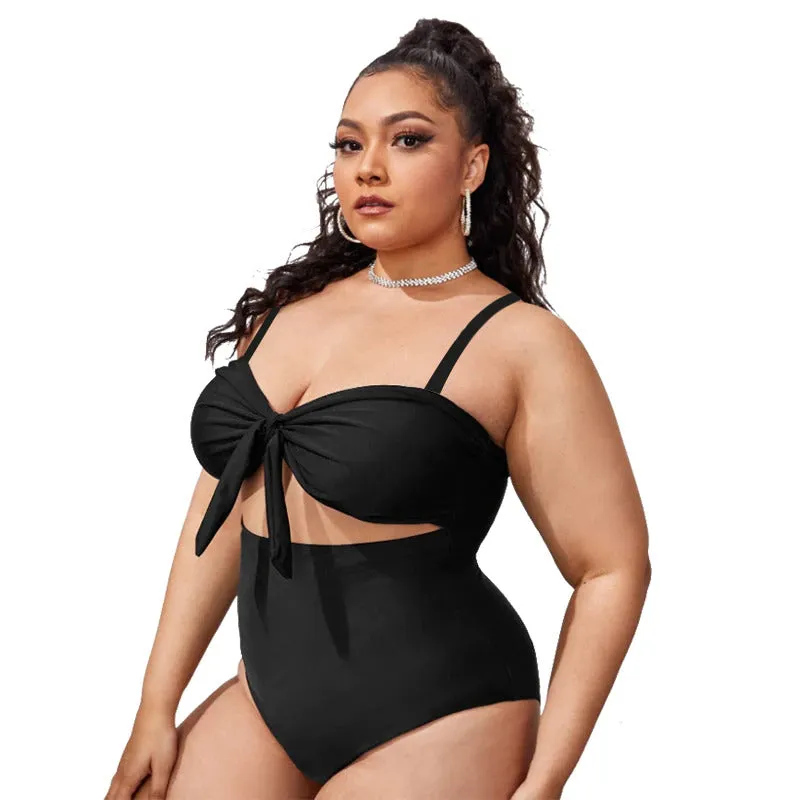 Upopby Multi-type Women's Plus Size Swimsuit Black