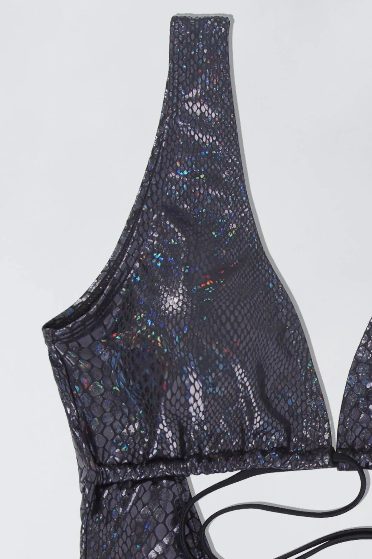 Upopby Snakeskin Hollow Backless One Piece Swimsuit