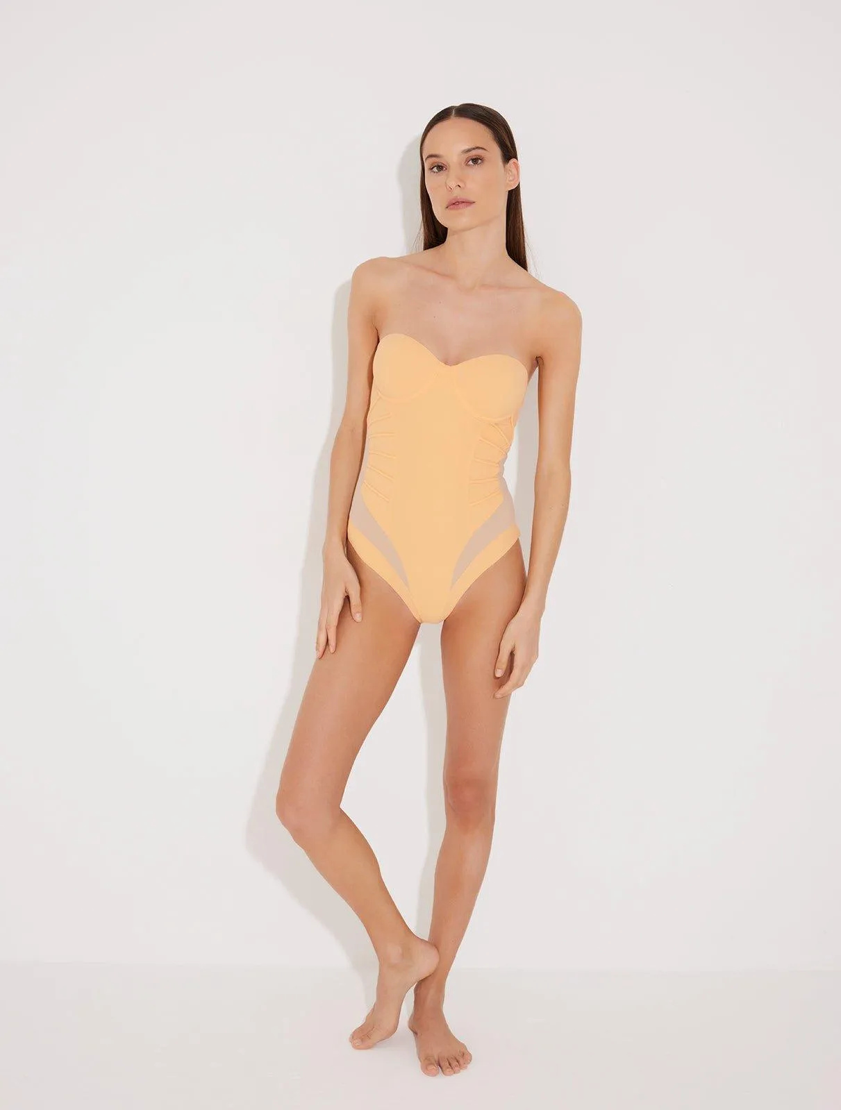 Vivia Orange/Nude Swimsuit