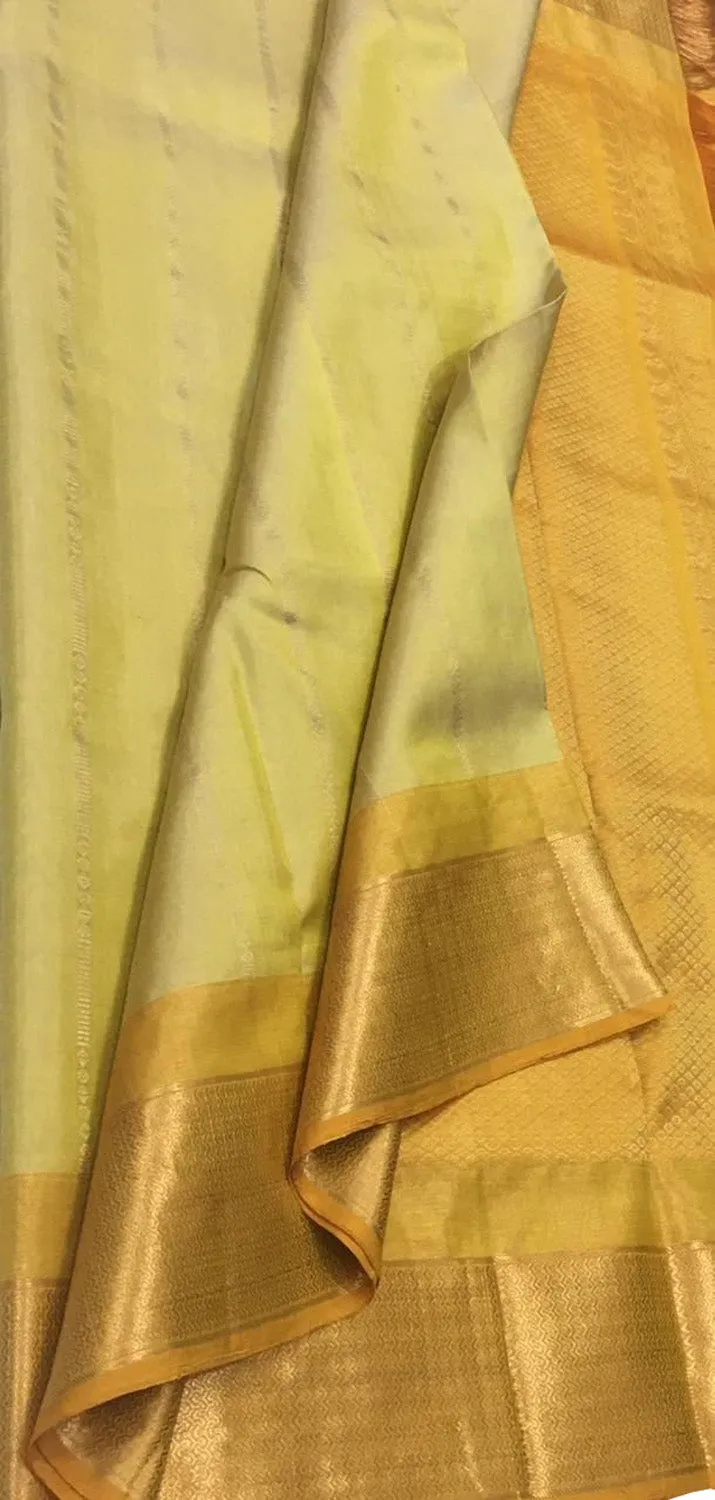 Yellow Kanjeevaram Handloom Pure Silk Saree - Pure Elegance